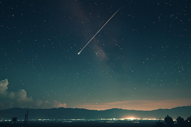 Nighttime Meteor Creates Dazzling Streak Across Expansive Sky In Seamless Loop Video