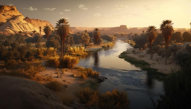 nile river of egypt illustration