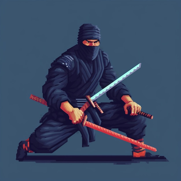 A ninja catoon vecotr Logo