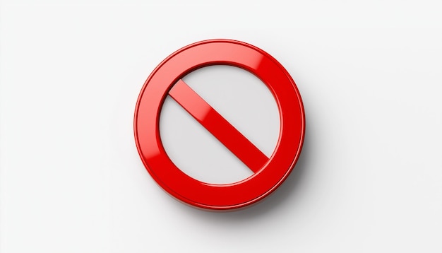 Photo a no smoking sign is displayed on a white background