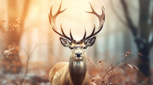 noble deer HD 8K wallpaper Stock Photographic