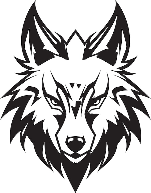 Nocturnal Pack Insignia Shadowed Wolf Emblem Design