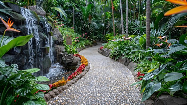 Photo nong nooch tropical botanical garden is a 500acre botanical garden and tourist attra generative ai