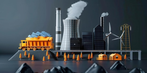 Photo nonrenewable energy sources illustration of coal and other nonrenewable energy sources