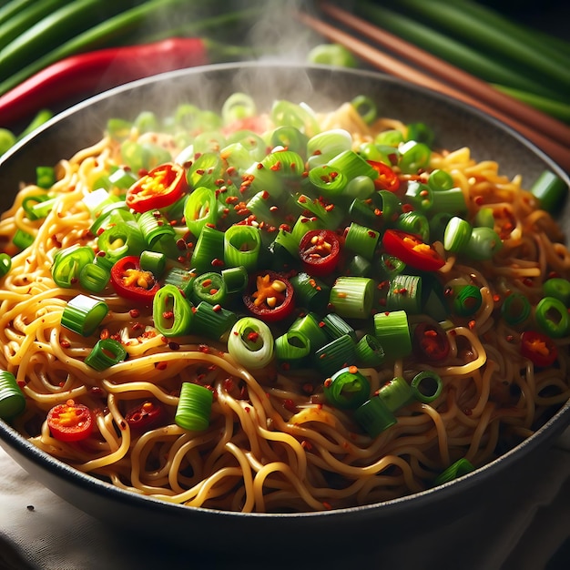 noodle and vegetable stirfry