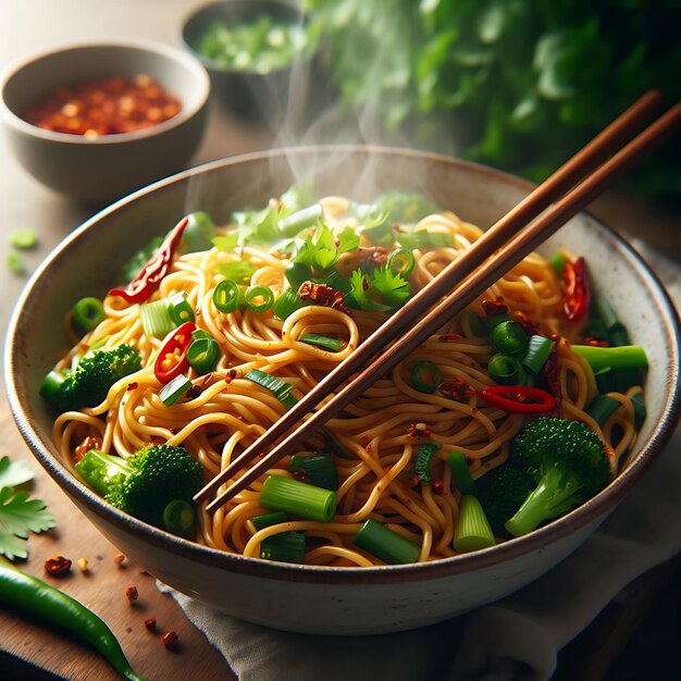 Noodle and vegetable stirfry