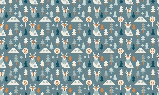 Nordic Design Seamless Pattern Wallpaper Background