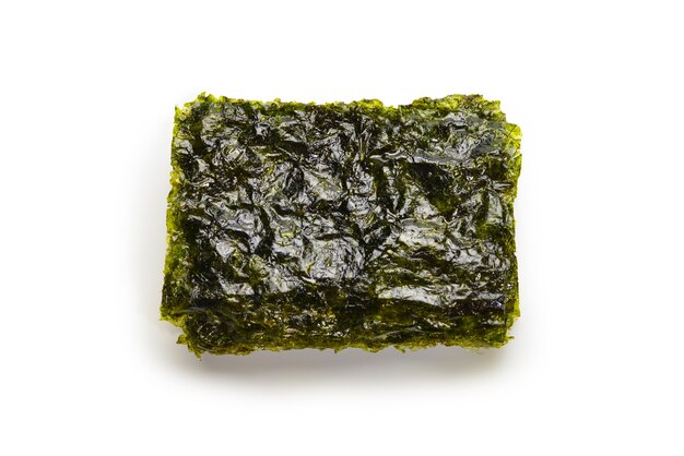 Nori seaweed on white.