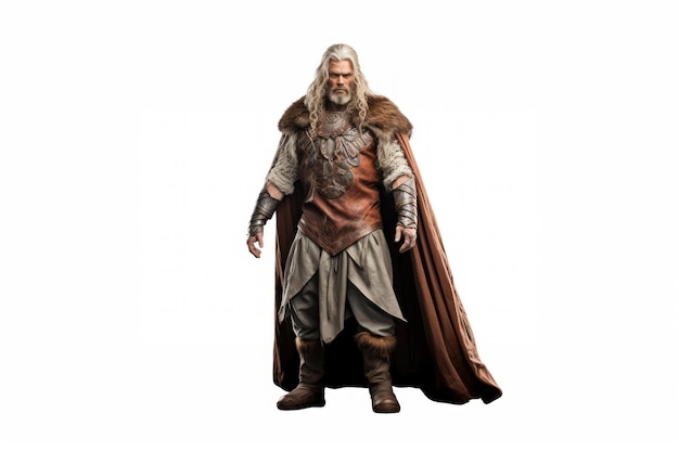 A Norse god fashion adult white background