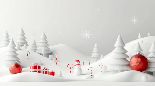 North Pole 3D holidays background