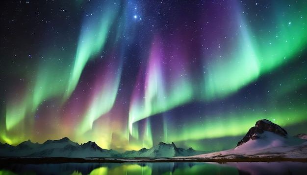 Northern lights aurora borealis background