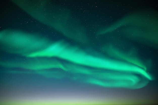 Northern lights in winter Finland sky