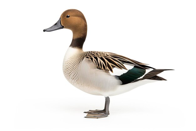 Northern pintail isolated on white background