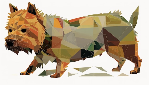 Norwich terrier dog Creative illustration Ai Generate