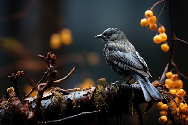 Nostalgic song the vintage elegance of a bird painted in aged tones rescuing t generative IA