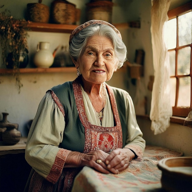 Nostalgic Spanish Grandma in a Rustic Mediterranean Home