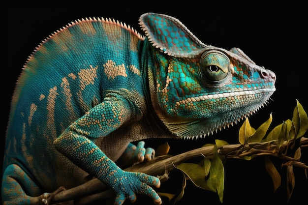 The Nosy Be Panther Chameleon is a male Furcifier Pardalis chameleon