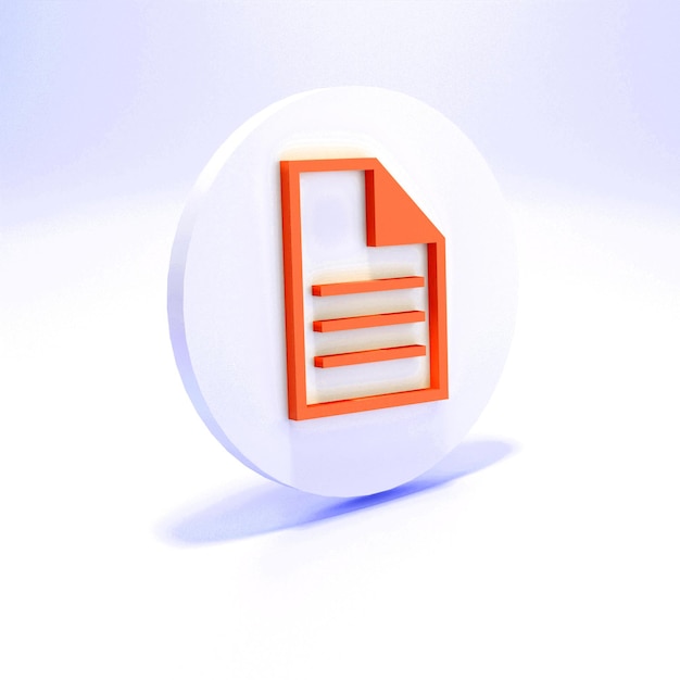 Note icon 3d render illustration