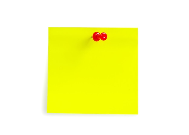 Note paper isolated on the white background