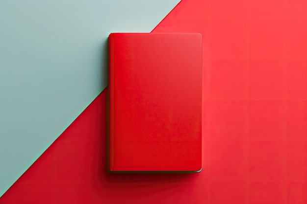 Photo notebook business card premium red mockup