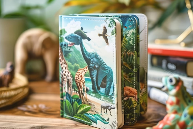 A notebook cover celebrating beauty of the animal kingdom realistic illustrations of diverse animals