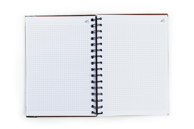 Notebook isolated on white background