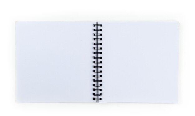 Notebook isolated on white background