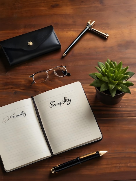 a notebook with a black case that says clean on it