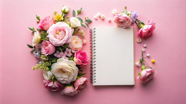 Photo a notebook with a flower on it is labeled as a card