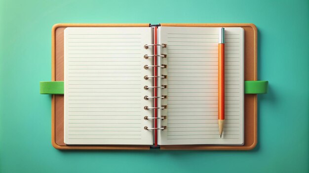 a notebook with a orange pen on it is open to a page that says quot the orange pen is open quot