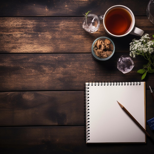 a notebook with a pen on it and a pen on the table