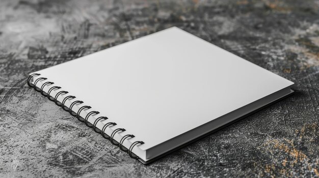 Photo a notebook with a spiral bound notebook on a table