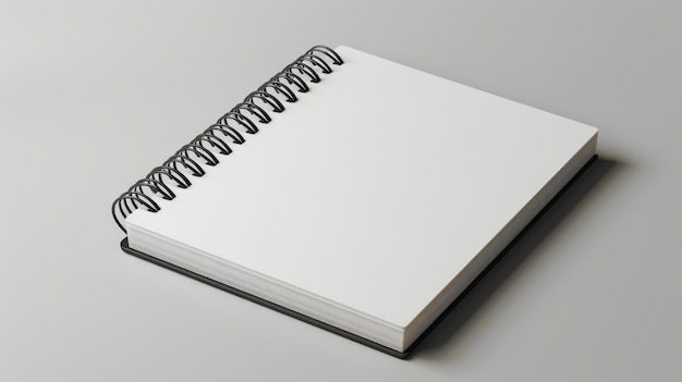 a notebook with a spiral bound notebook on top of it