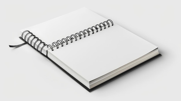 a notebook with a spiral bound notebook on top of it