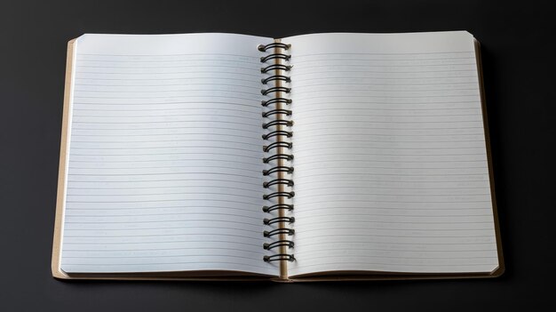 a notebook with a spiral on the page