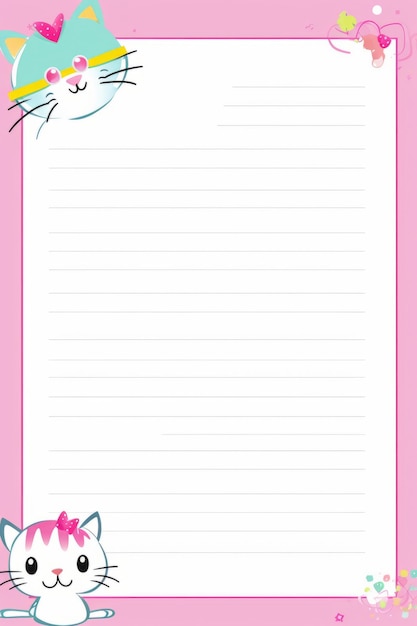 notepaper template with animal