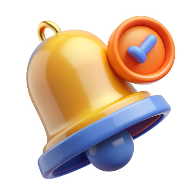 Photo notification message bell icon alert and alarm icon 3d vector illustration