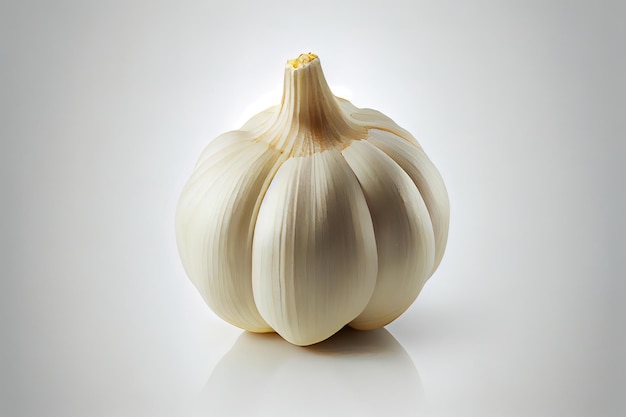 Nourishment One natural Garlic with white background