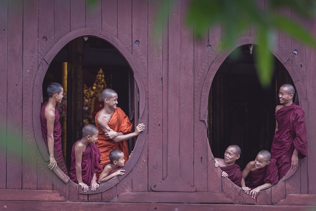 Novice Monks in Myanmar