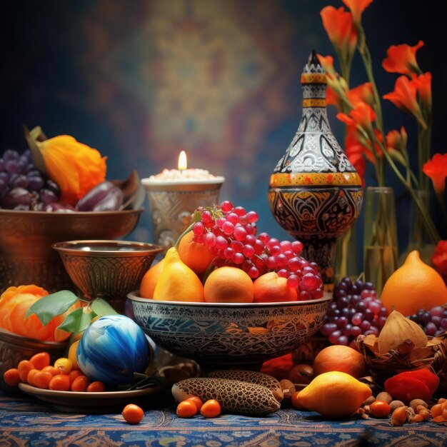 Nowruz festival colorful background design