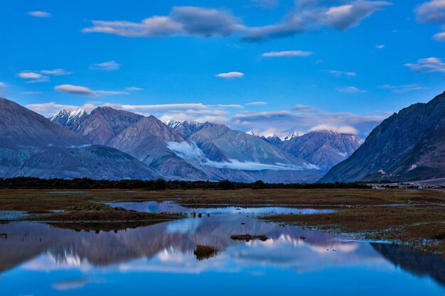 Nubra valley in twilight. Ladah, India