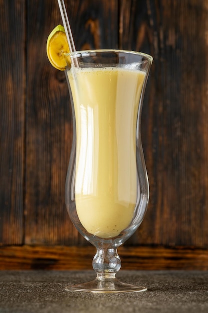 Nuclear Banana Daiquiri Cocktail garnished with banana chunk