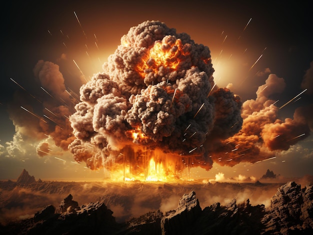 Nuclear Bomb Explosion Mushroom Cloud Generative AI