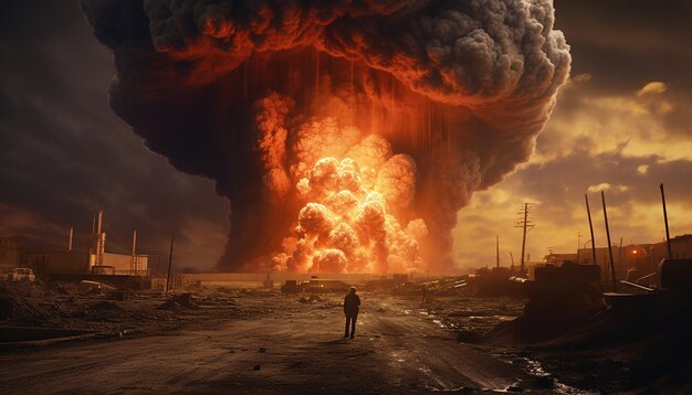 Nuclear disaster in the future scene