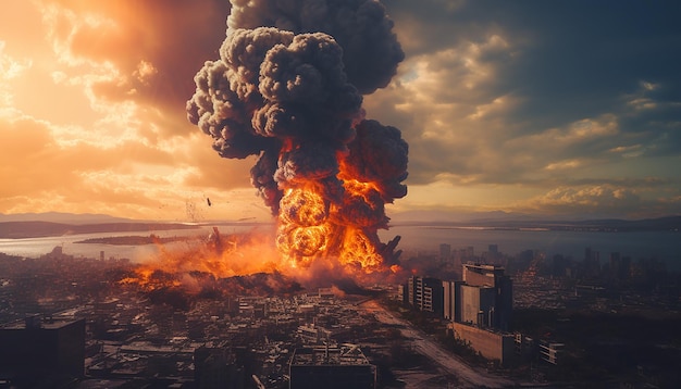 Nuclear disaster in the future scene