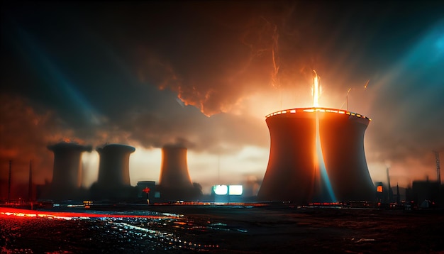 Nuclear plant illustration