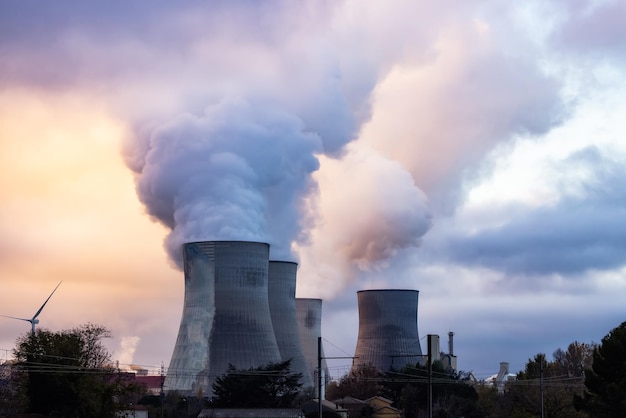 Nuclear Power Plant near Cruas France Europe