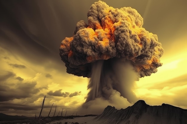 Nuclear test simulation atomic blow generative ai