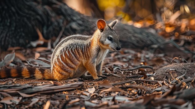 Photo numbat in australian bushland