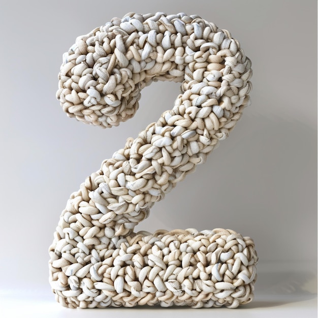 a number 2 made of seeds is made by a number 2